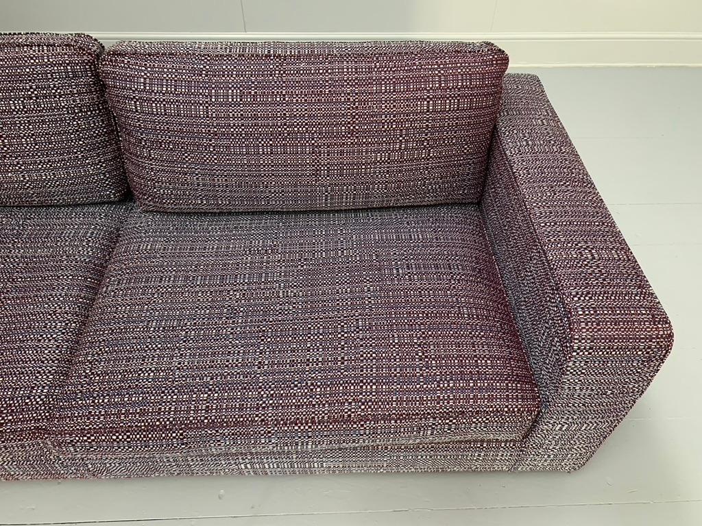 Lin Canapé Freeman 4 places en forme de L de Minotti, en tissu tweed Dedar