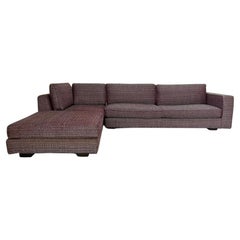 Used Minotti "Freeman" 4-Seat L-Shape Sofa - In Dedar Tweed Fabric
