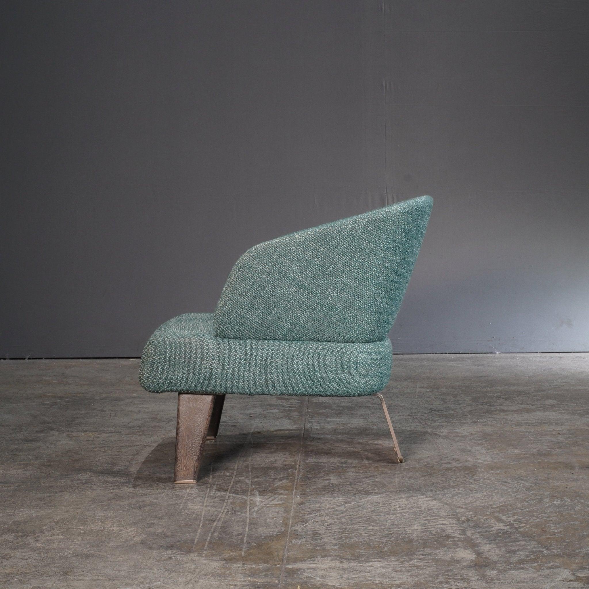 Mid-Century Modern Fauteuil Aston vert Minotti de Rodolfo Dordoni en vente