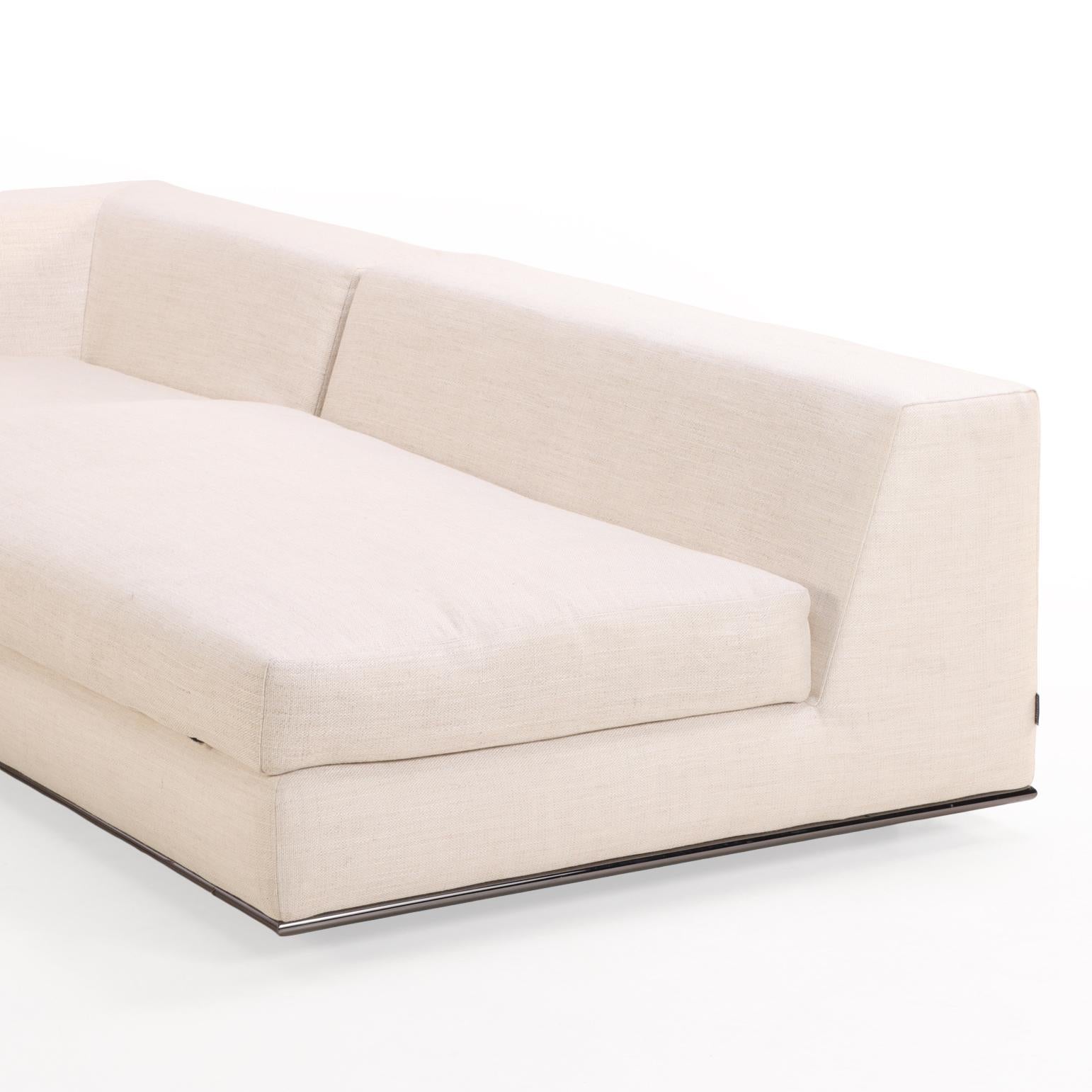 Mid-Century moderno Divano componibile a 3 pezzi Minotti Hamilton su base cromata. in vendita