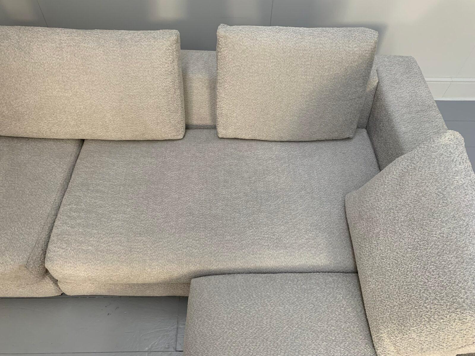 Minotti Hamilton 6-sitziges L-förmiges Sofa - Boucle-Stoff (21. Jahrhundert und zeitgenössisch)