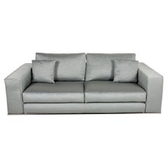 Minotti Hamilton Fabric Sofa Green Two Seater Couch