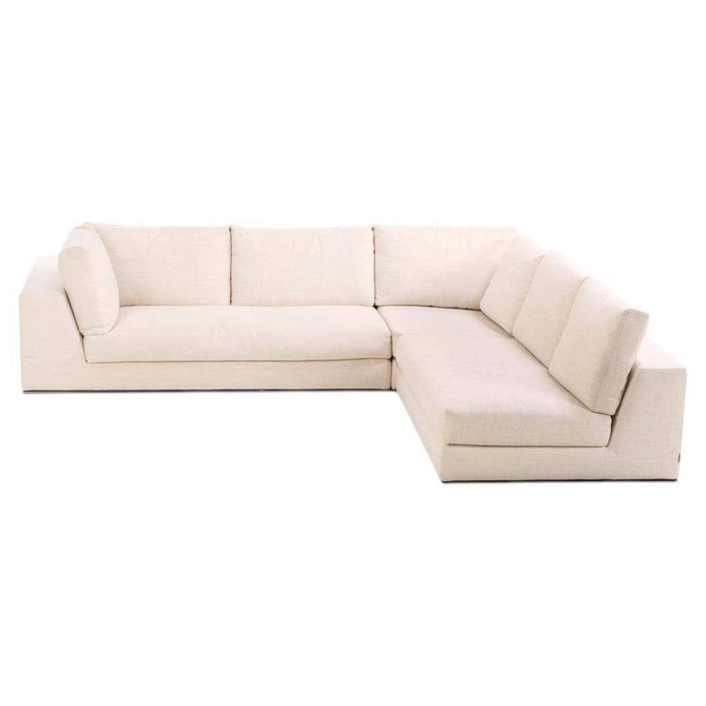 Minotti Hamilton Sectional Sofa on Chrome Base.