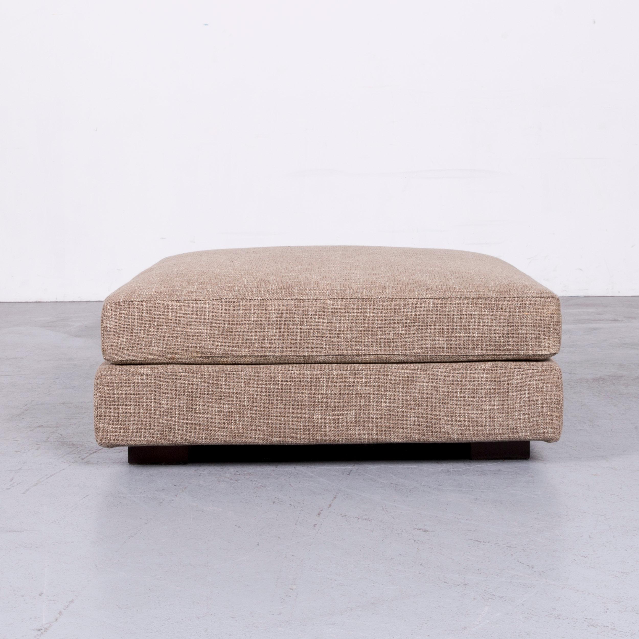 Minotti Hilton Designer Fabric Sofa Brown Corner Couch 4