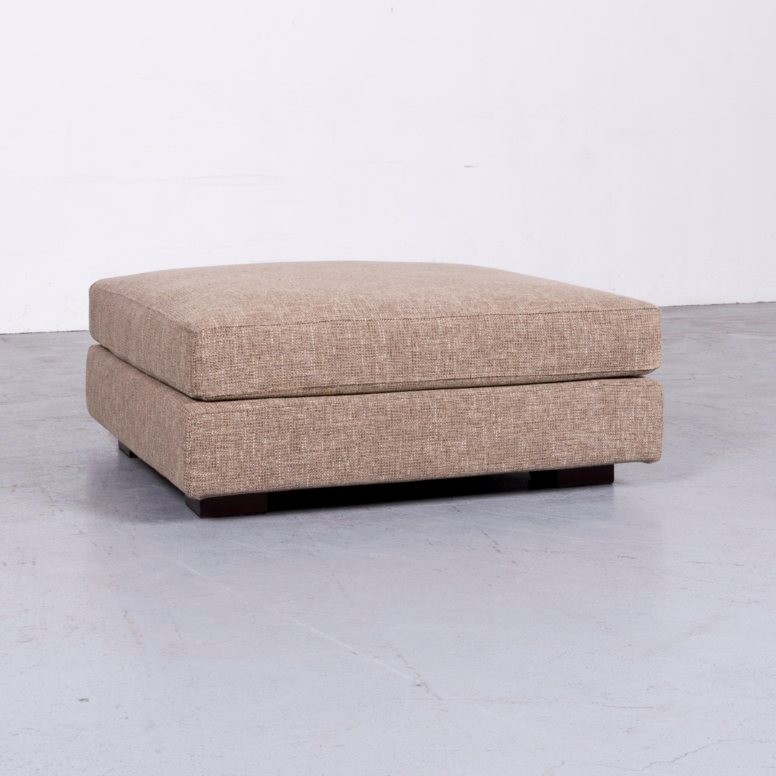 Minotti Hilton Designer Fabric Sofa Brown Corner Couch For Sale 5
