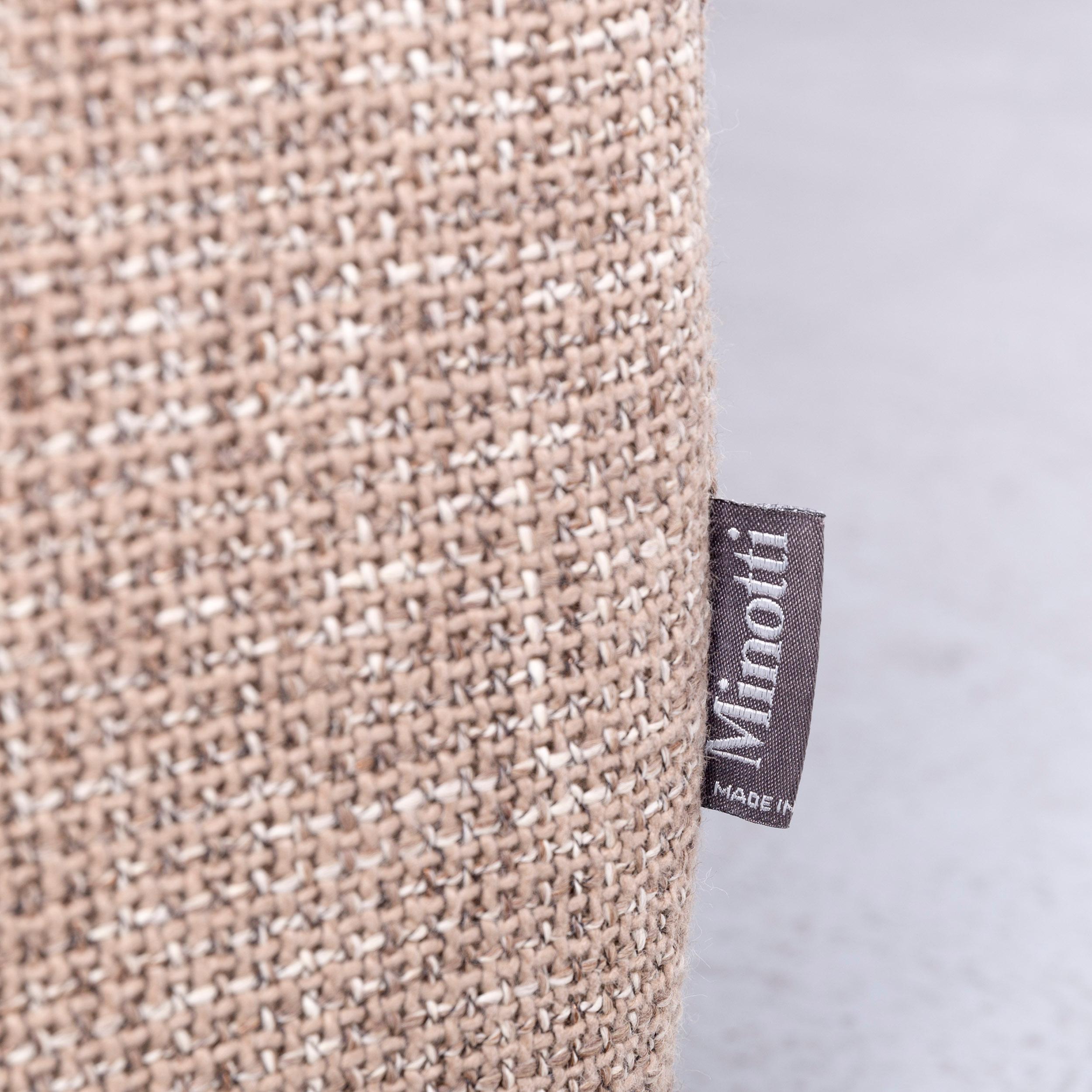 Contemporary Minotti Hilton Designer Fabric Sofa Brown Corner Couch For Sale