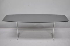 Mesa de centro moderna italiana Minotti Surfboard con patas de acero cromado