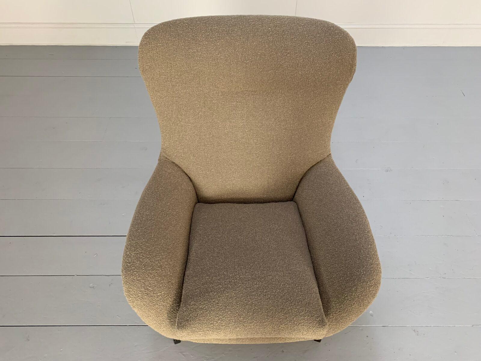 Minotti-Sessel „Jensen“ aus Boucle-Wolle im Zustand „Gut“ in Barrowford, GB