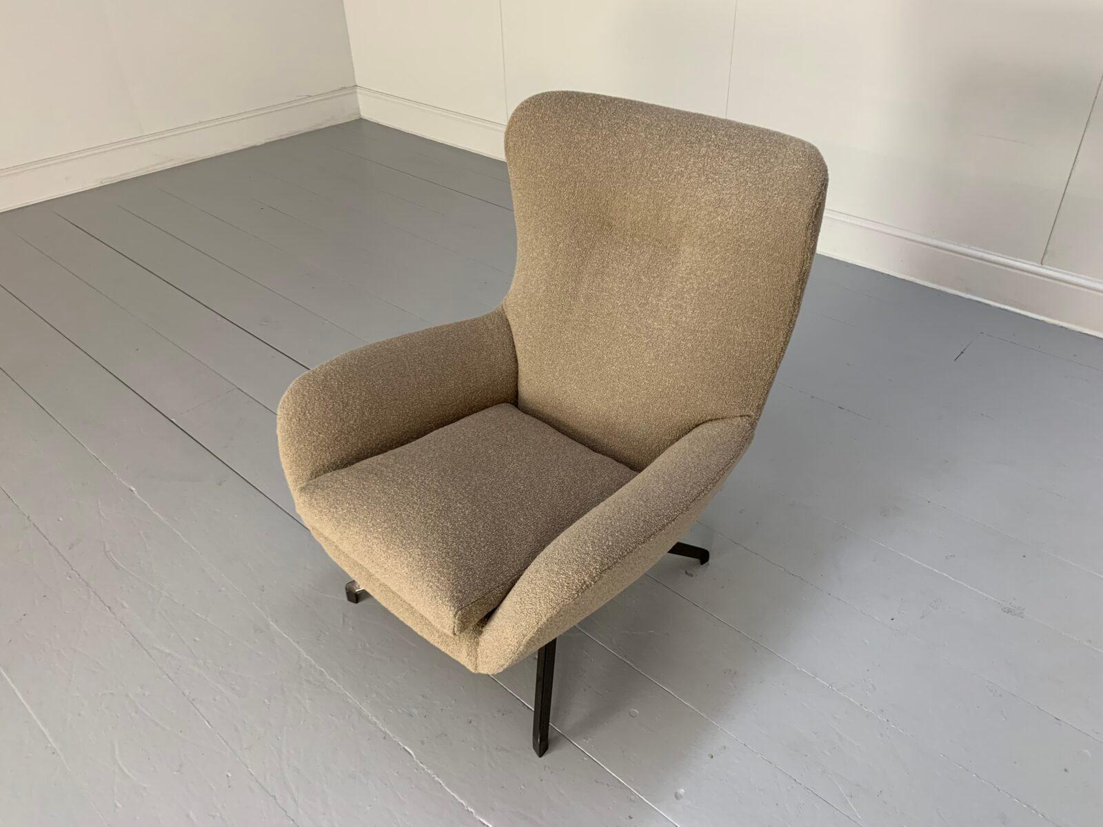 Minotti-Sessel „Jensen“ aus Boucle-Wolle 1