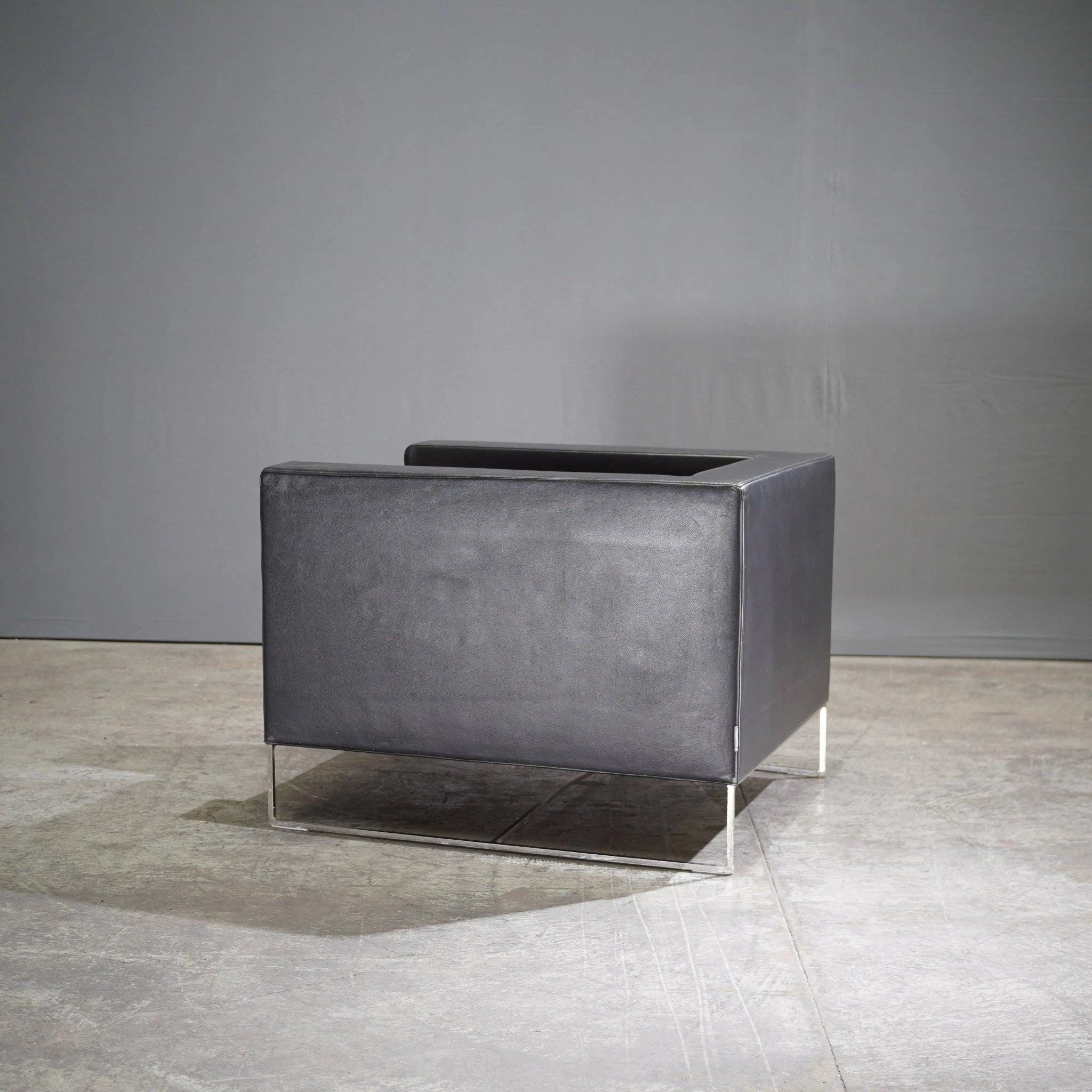 Minotti Klee Leather Chair by Rodolfo Dordoni For Sale 2