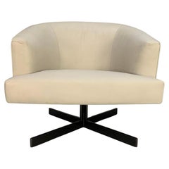 Used Minotti “Martin” Armchair – In Ivory “Pelle” Leather