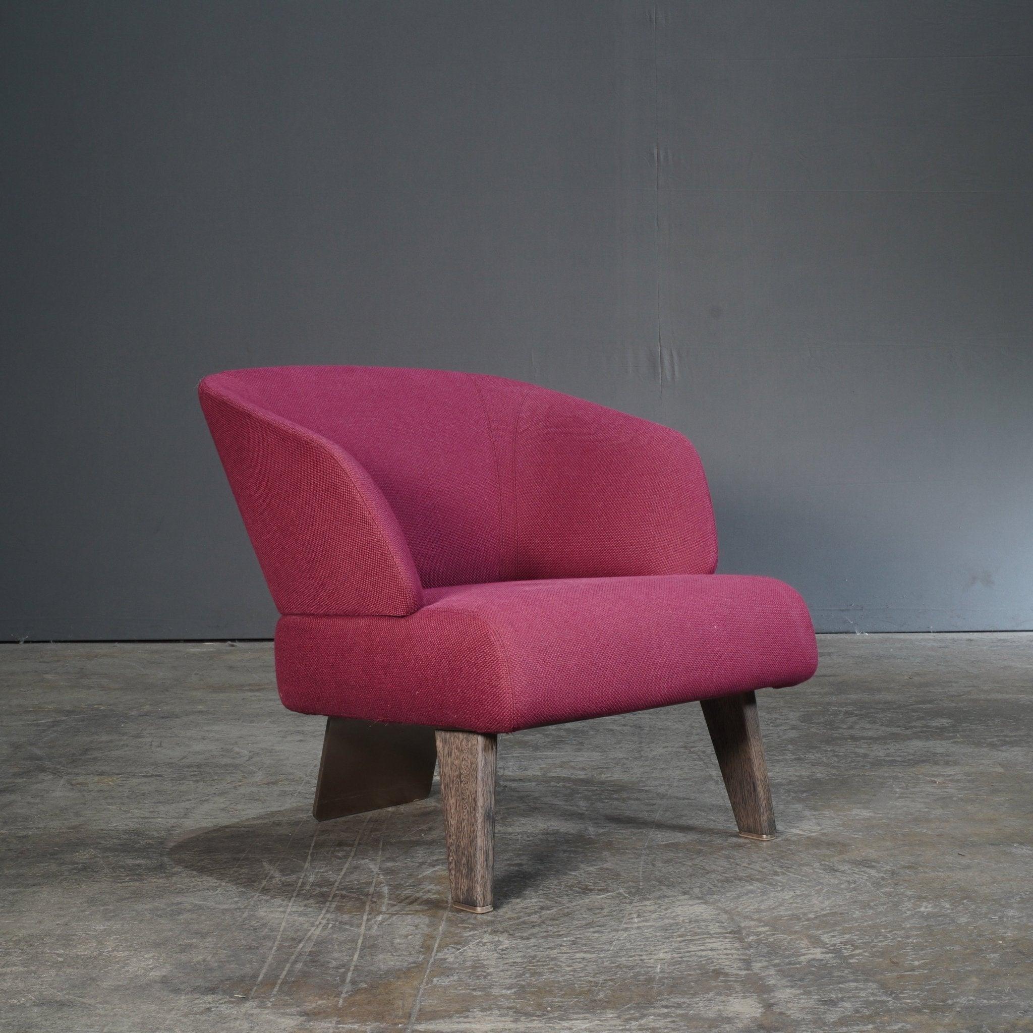 Minotti Pflaumenfarbener Aston-Sessel von Rodolfo Dordoni im Angebot 3