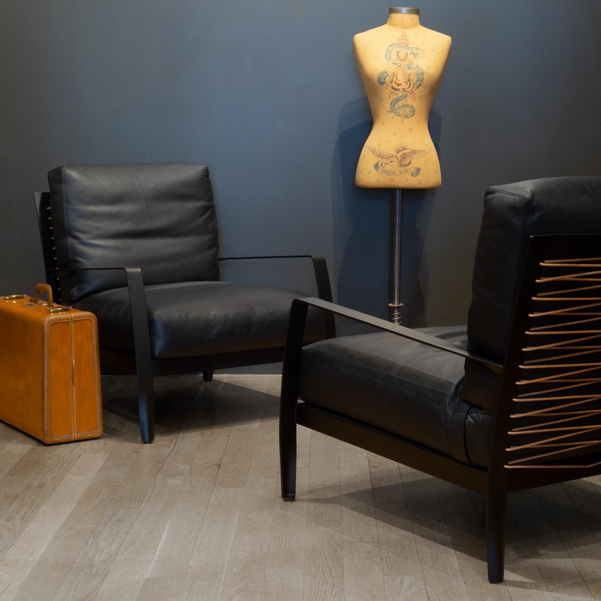 Moderne Fauteuil en cuir Minotti Richards, datant d'environ 2017