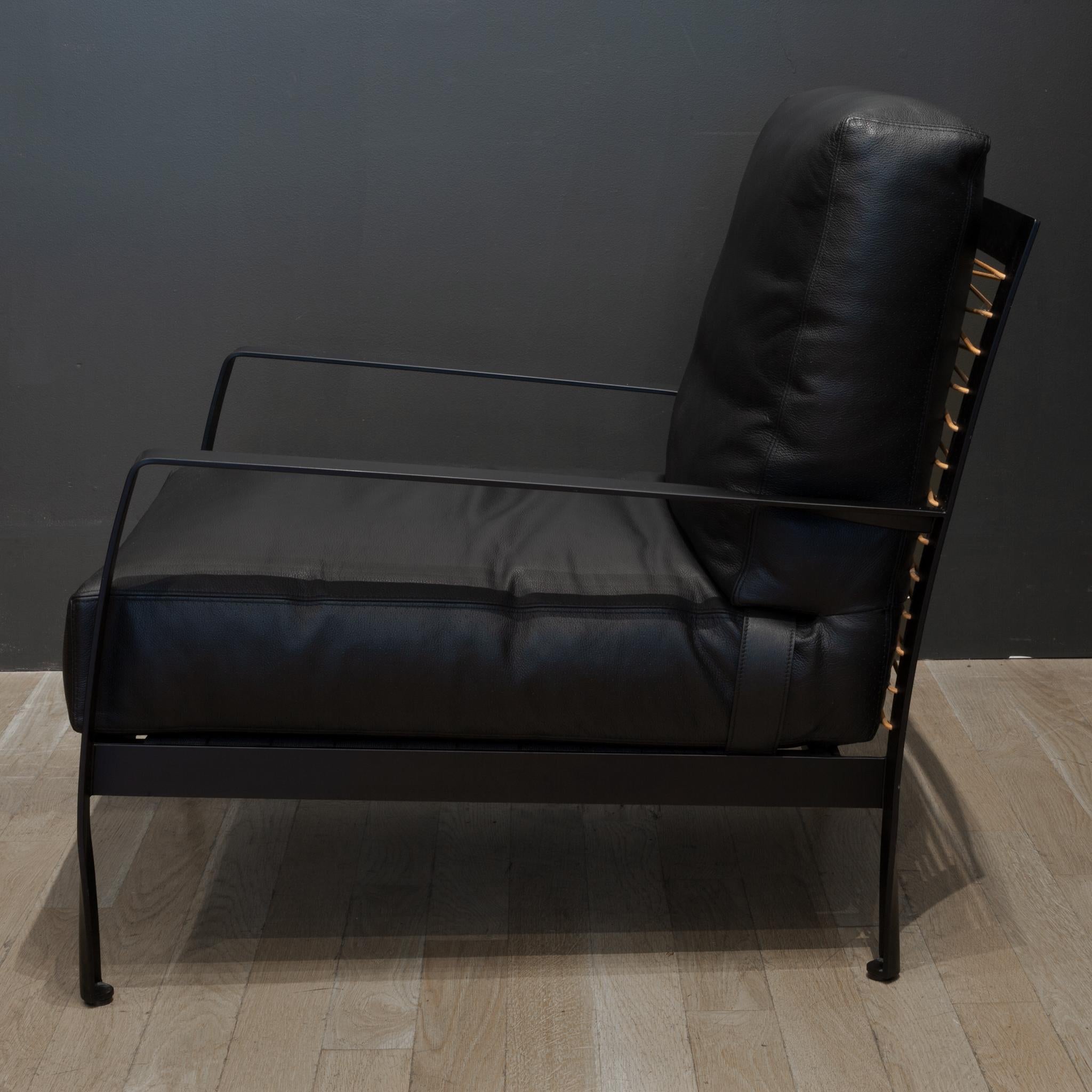 Laqué Fauteuil en cuir Minotti Richards, datant d'environ 2017