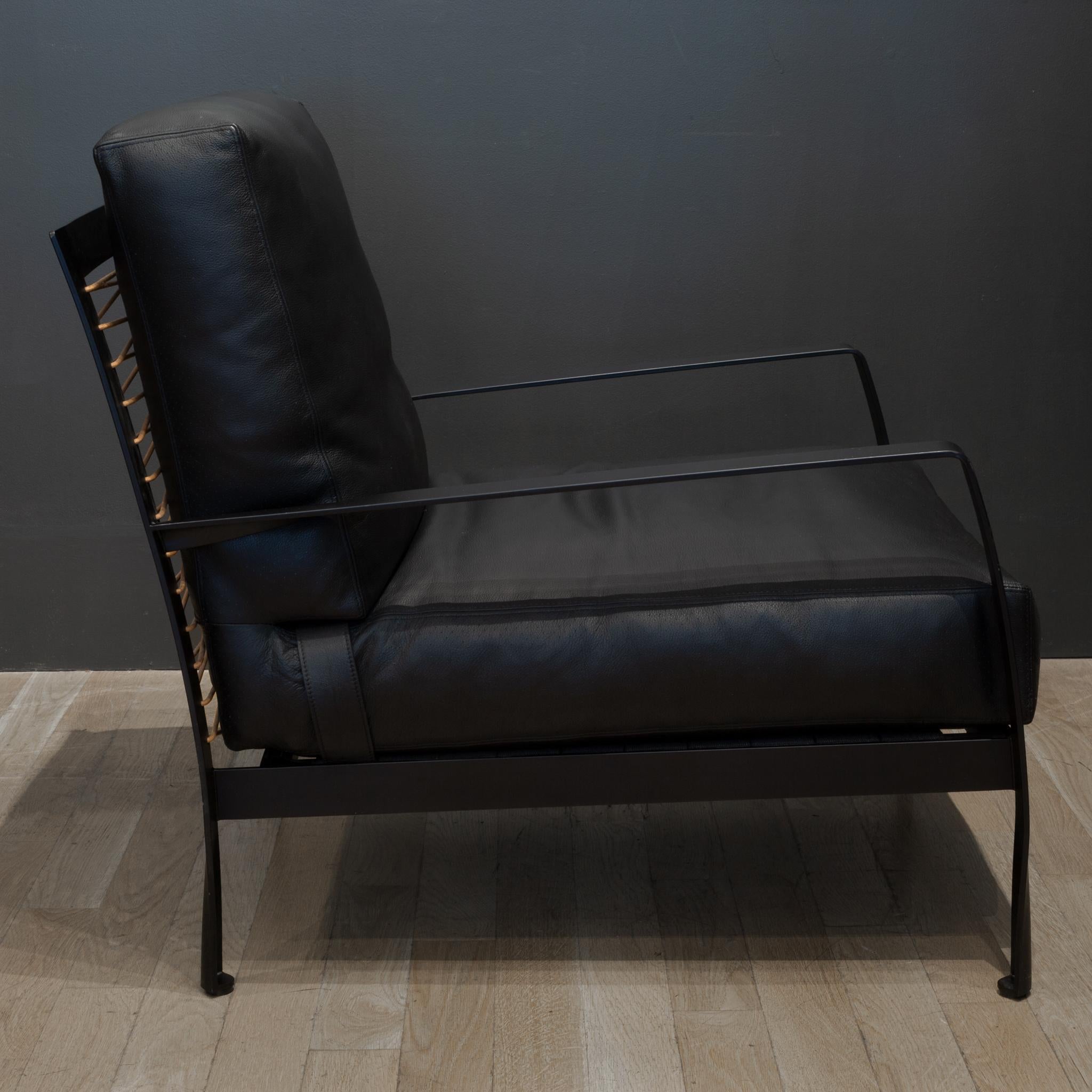 Lacquered Minotti Richards Leather Armchair, circa 2017