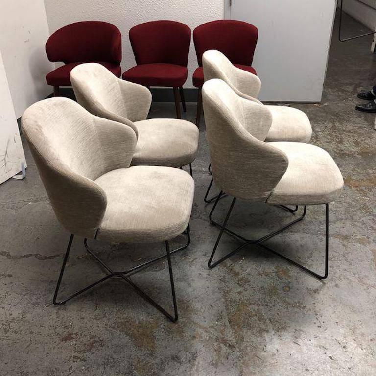 Minotti Set of Four Leslie Dining Chairs In Excellent Condition For Sale In San Francisco, CA