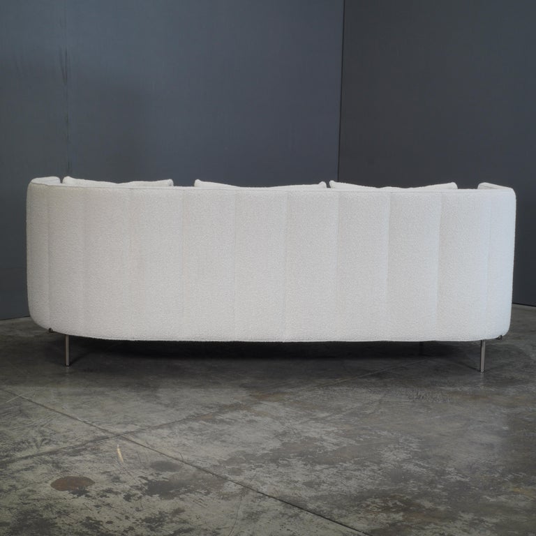 Minotti Torii Angled Low Sofa in Boucle by Nendo For Sale at 1stDibs