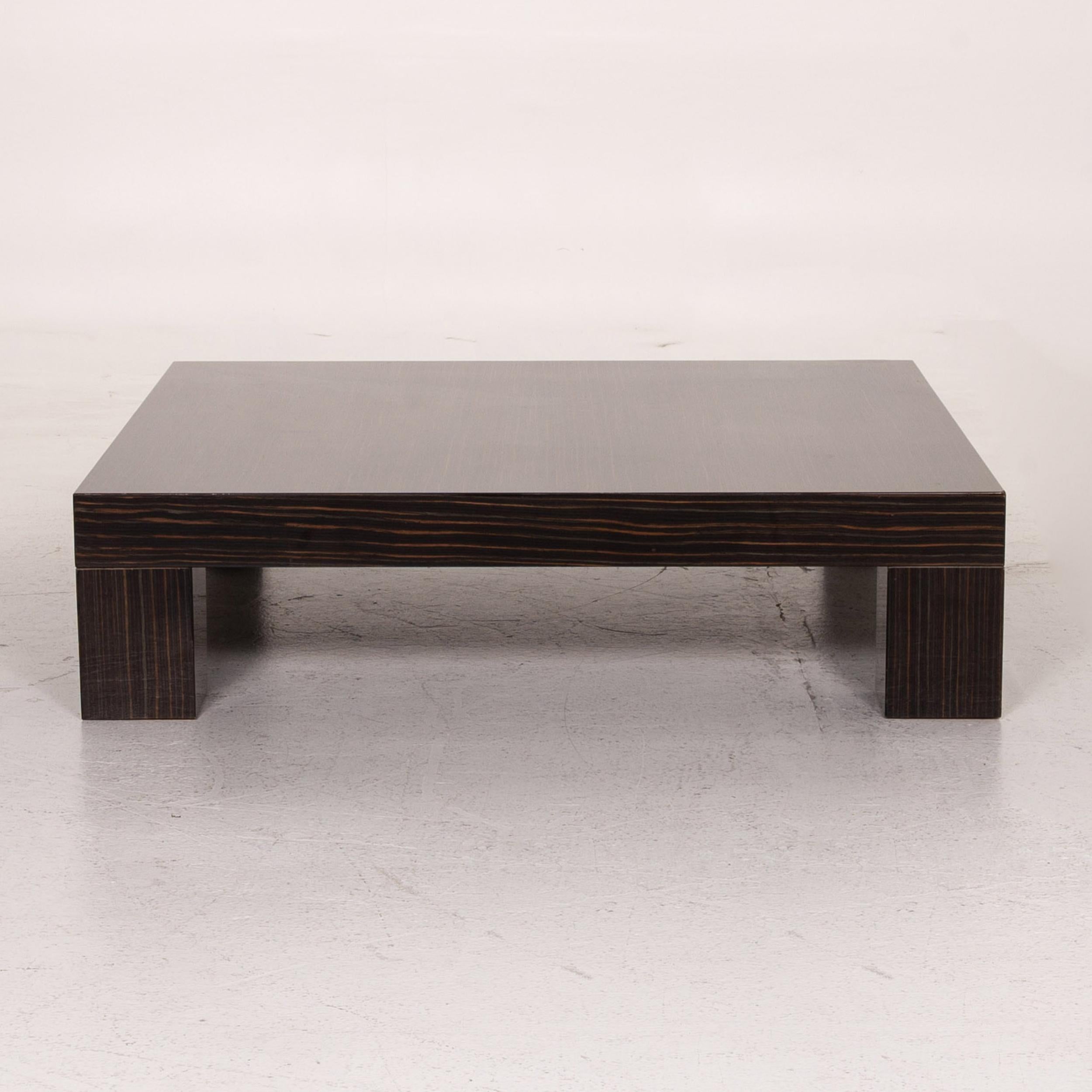 Minotti Wooden Coffee Table Brown High Gloss Table For Sale 1