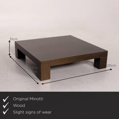 Minotti Wooden Coffee Table Brown High Gloss Table