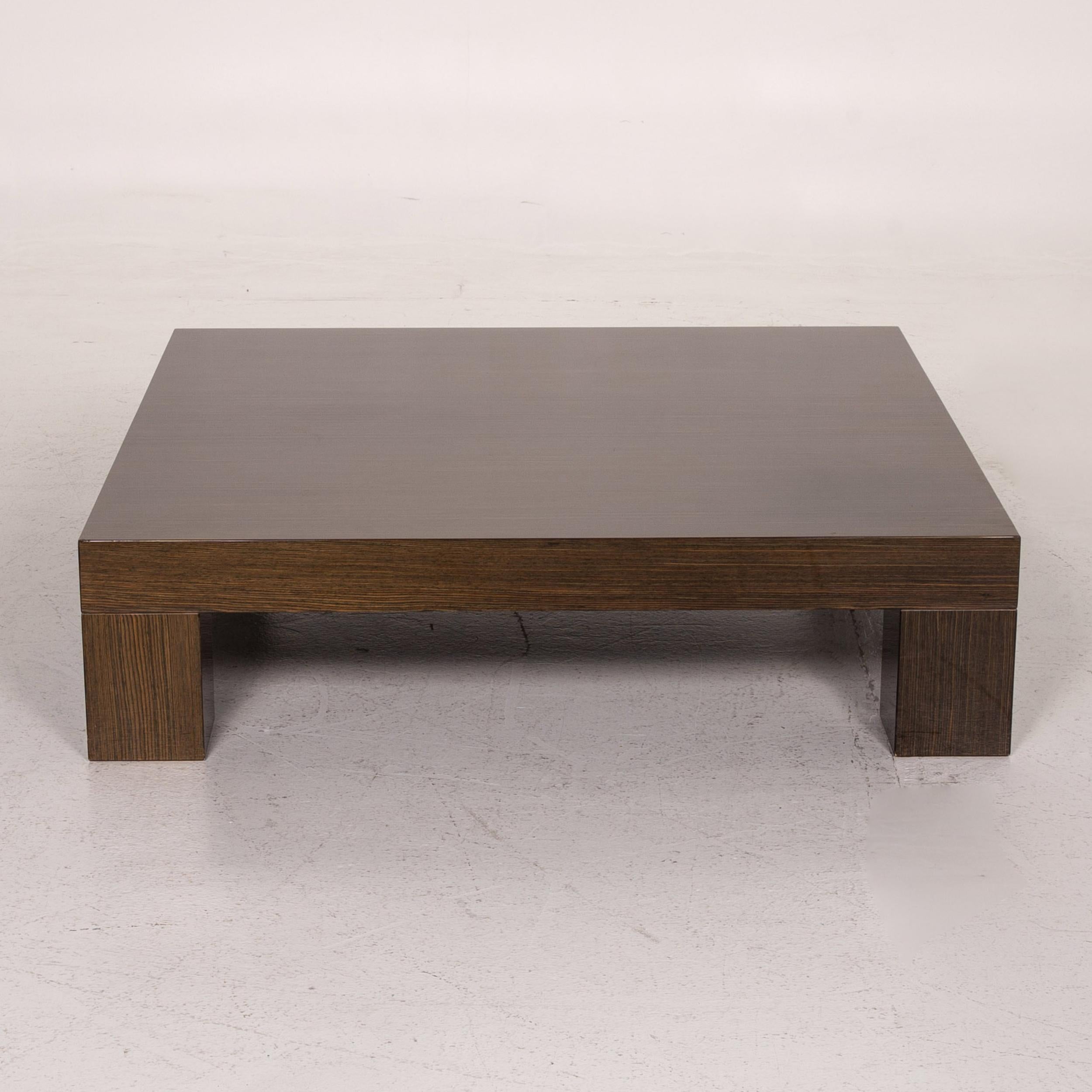 Minotti Wooden Coffee Table Brown High Gloss Table In Good Condition For Sale In Cologne, DE
