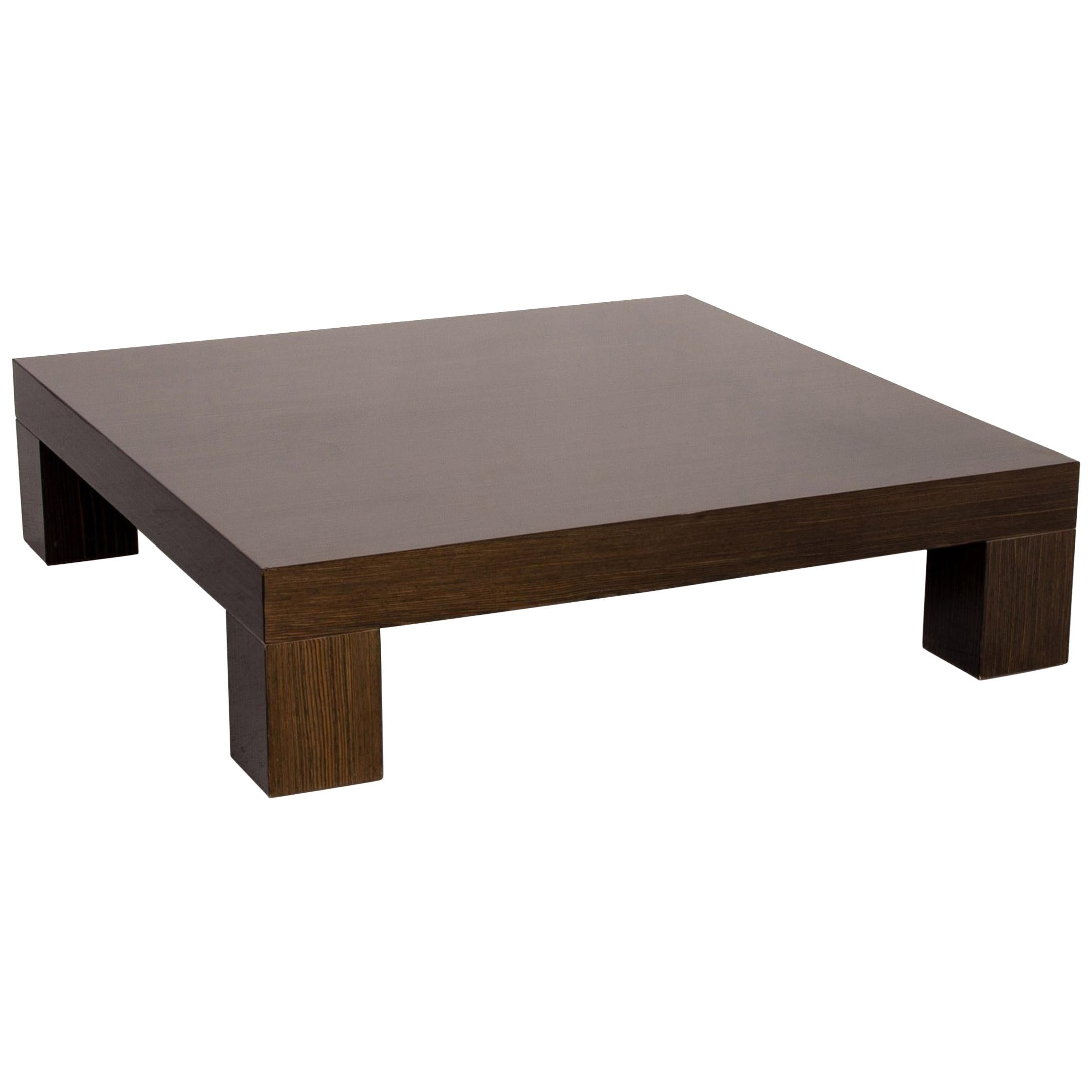 Minotti Wooden Coffee Table Brown High Gloss Table For Sale