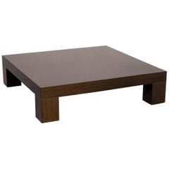 Minotti Wooden Coffee Table Brown High Gloss Table