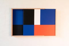 Modularis (abstract painting, acrylic on wood, sliding panels)