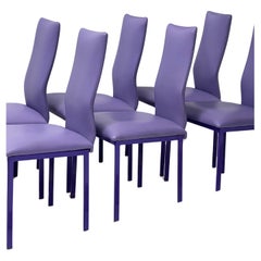 Vintage Minson Corp. Postmodern Sculptural Lavender Purple Chairs - Set of 6