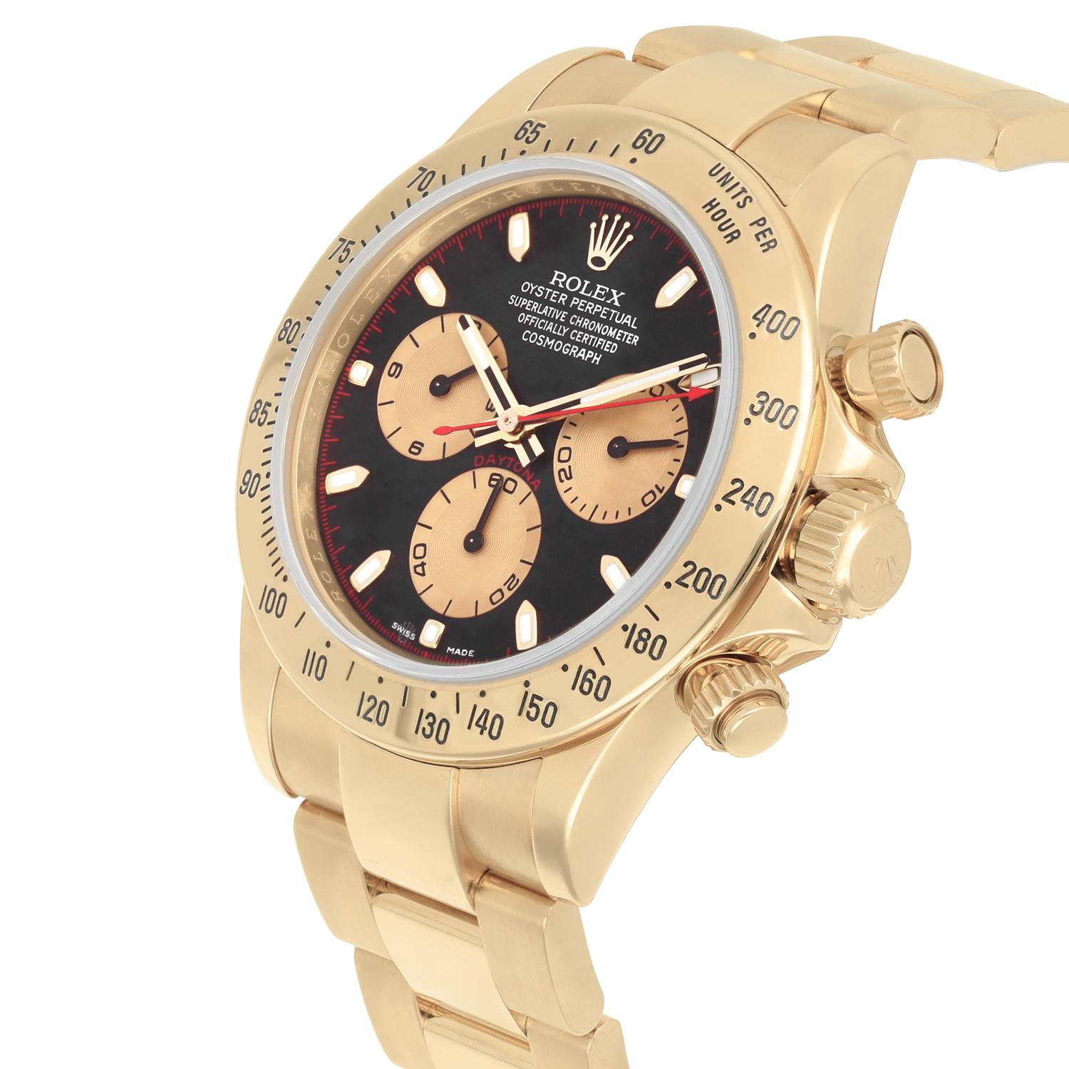 Mint 18K Gelbgold 40mm Rolex Cosmograph Daytona 116528 Paul Newman Mint (Moderne)