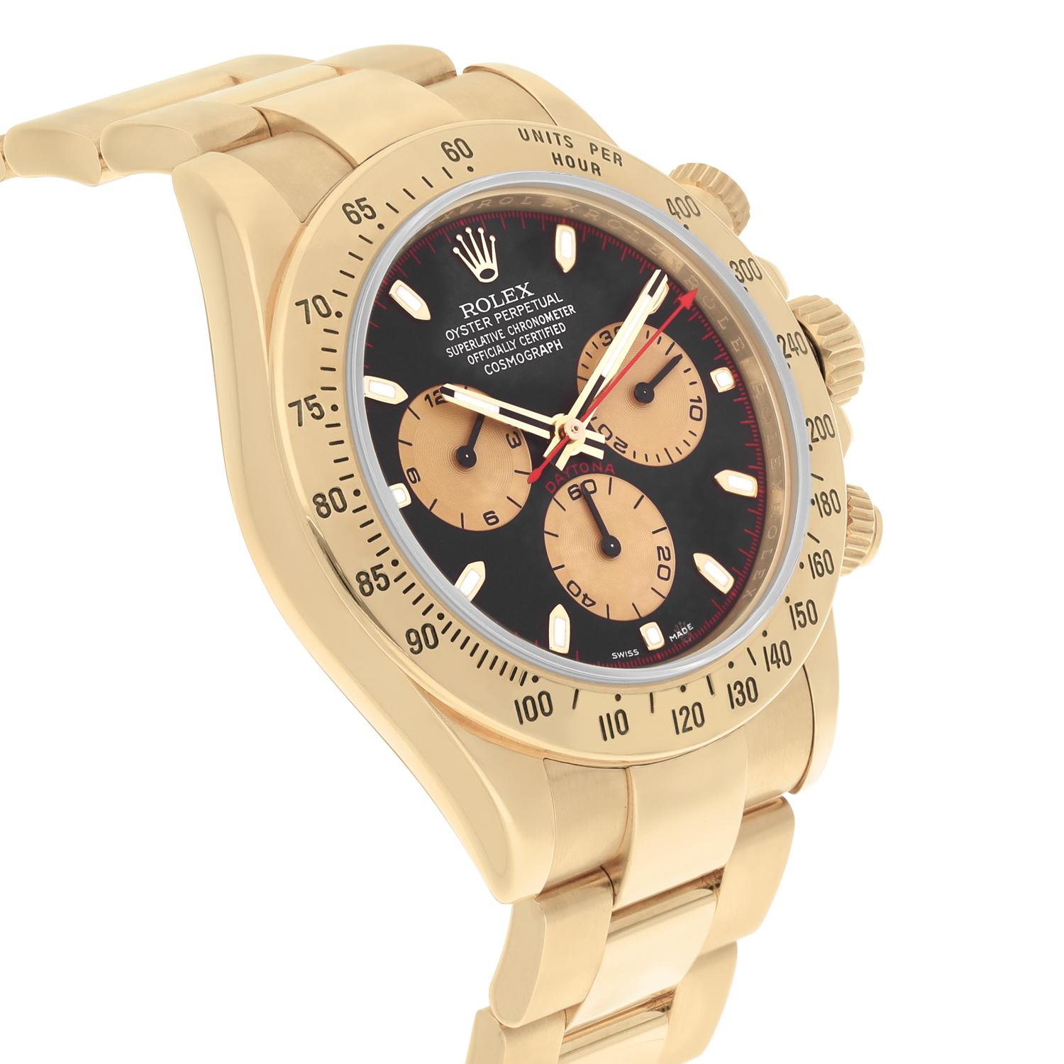 Mint 18K Gelbgold 40mm Rolex Cosmograph Daytona 116528 Paul Newman Mint Herren