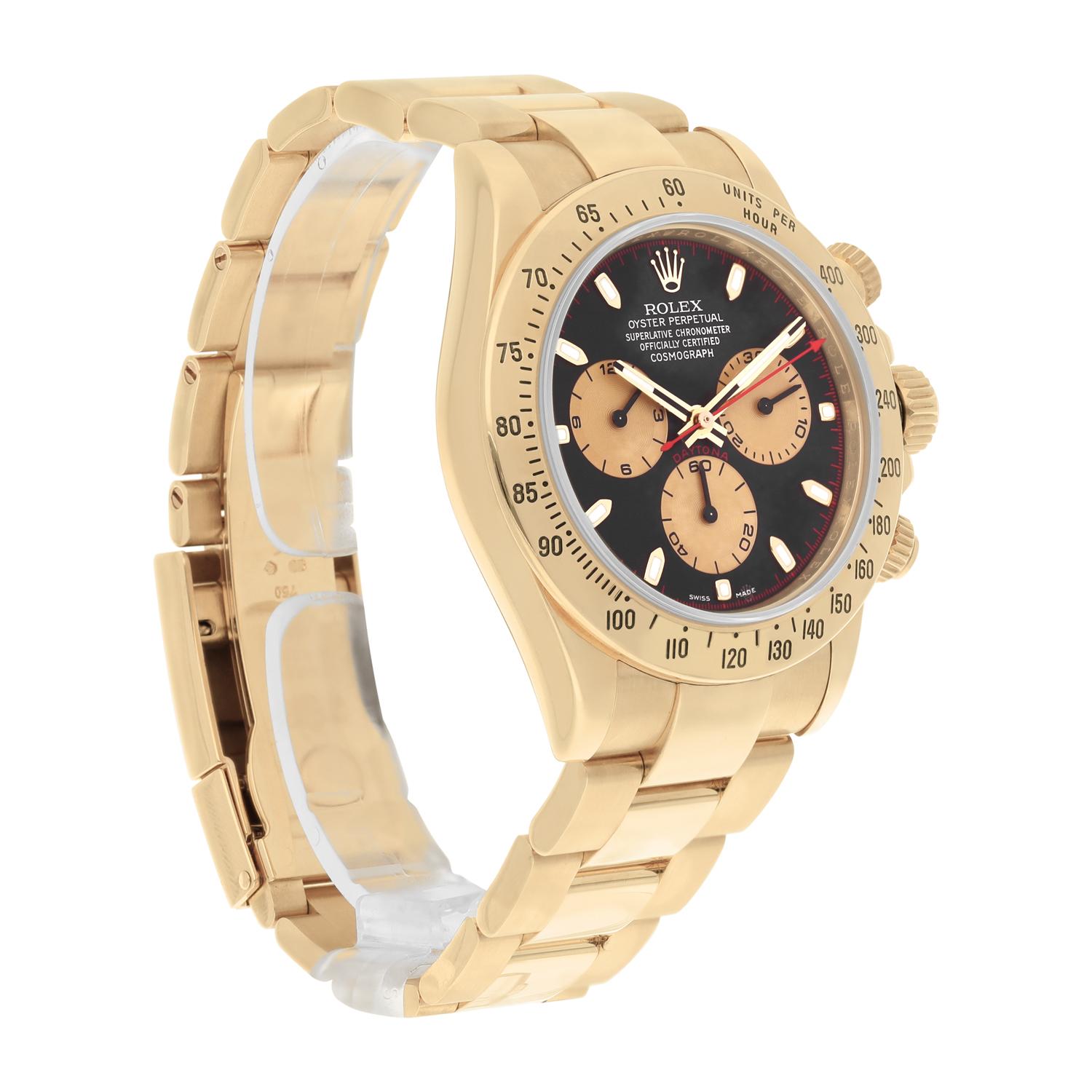 Mint 18K Gelbgold 40mm Rolex Cosmograph Daytona 116528 Paul Newman Mint 1