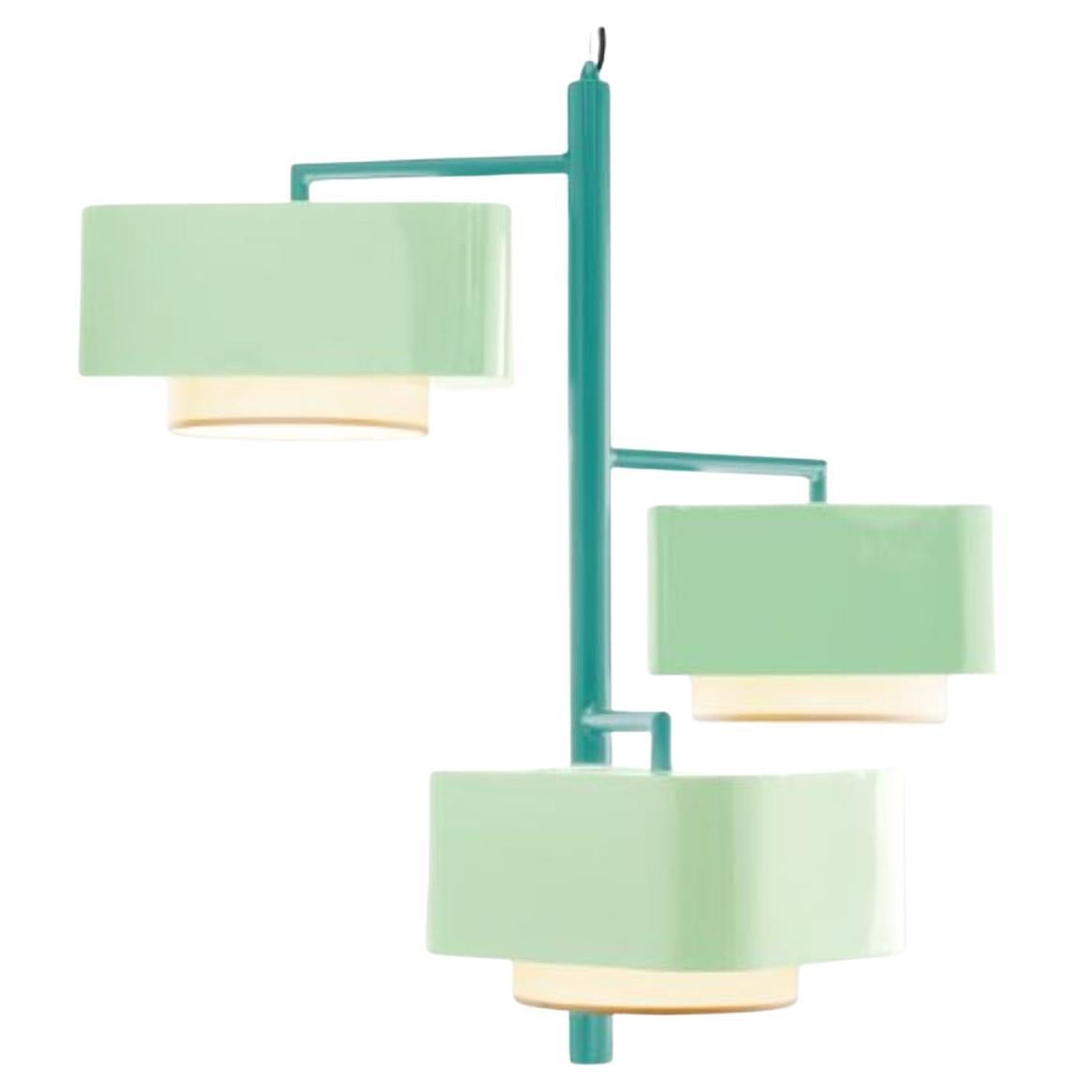 Mint and Dream Carousel I Suspension Lamp by Dooq For Sale