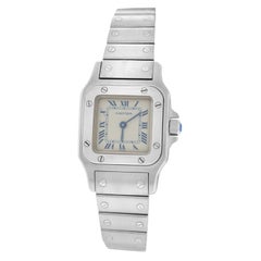 Mint Authentic Ladies Cartier Santos 1565 Stainless Steel Quartz Watch
