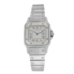 Mint Authentic Ladies Cartier Santos Stainless Steel Quartz Watch