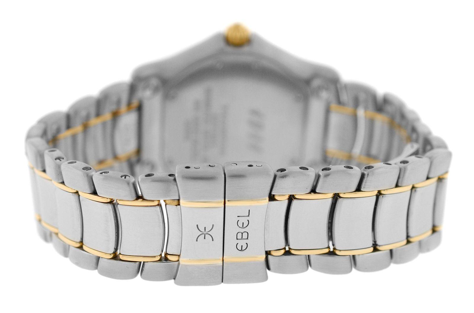 Mint Authentic Ladies Ebel Steel 18 Karat Gold Date Quartz Watch In Excellent Condition In New York, NY