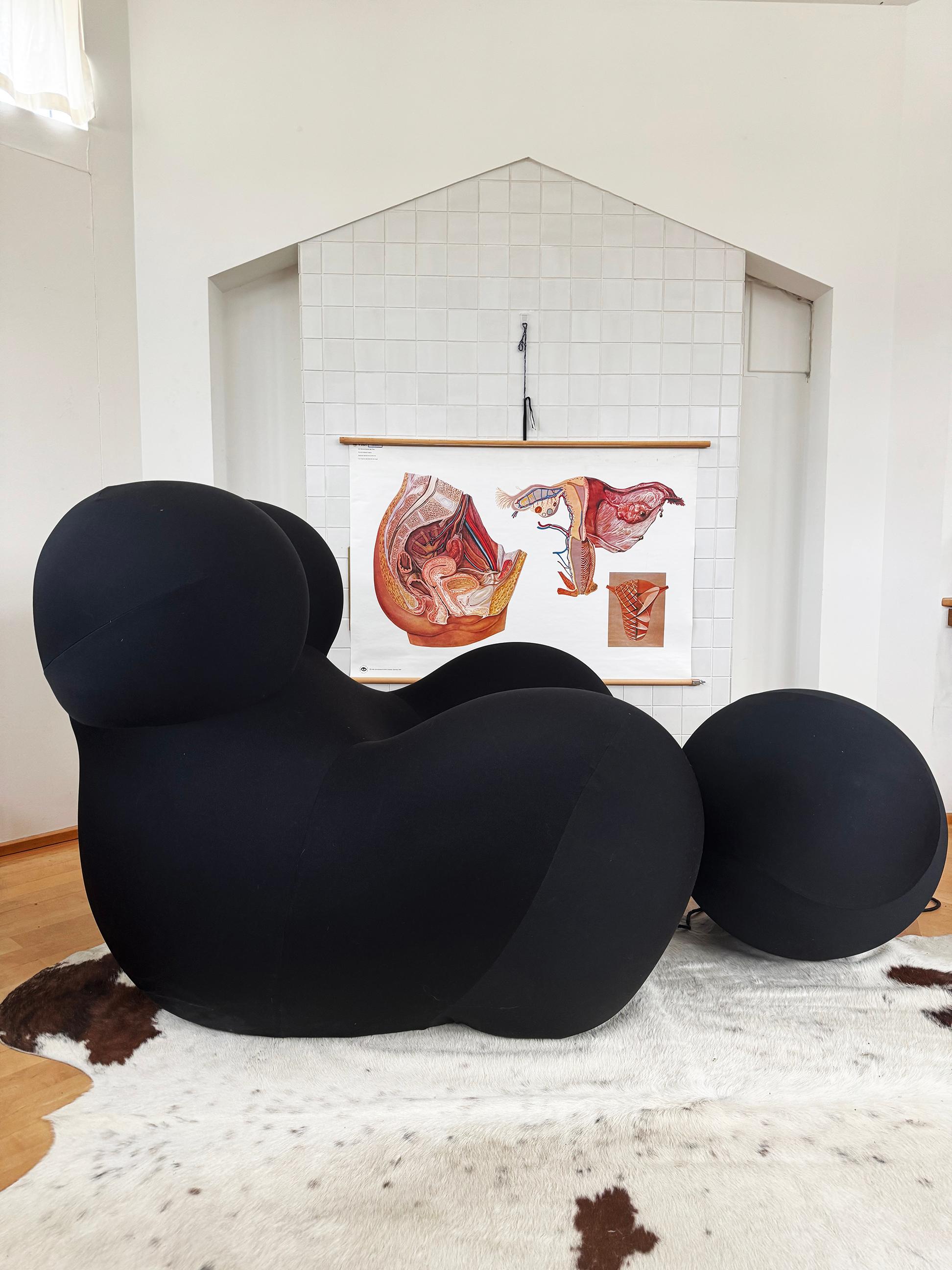 MINT Black UP5 La Big Mamma UP 2000 Chair & Up6 Ottoman Gaetano Pesce B&B Italia en vente 3