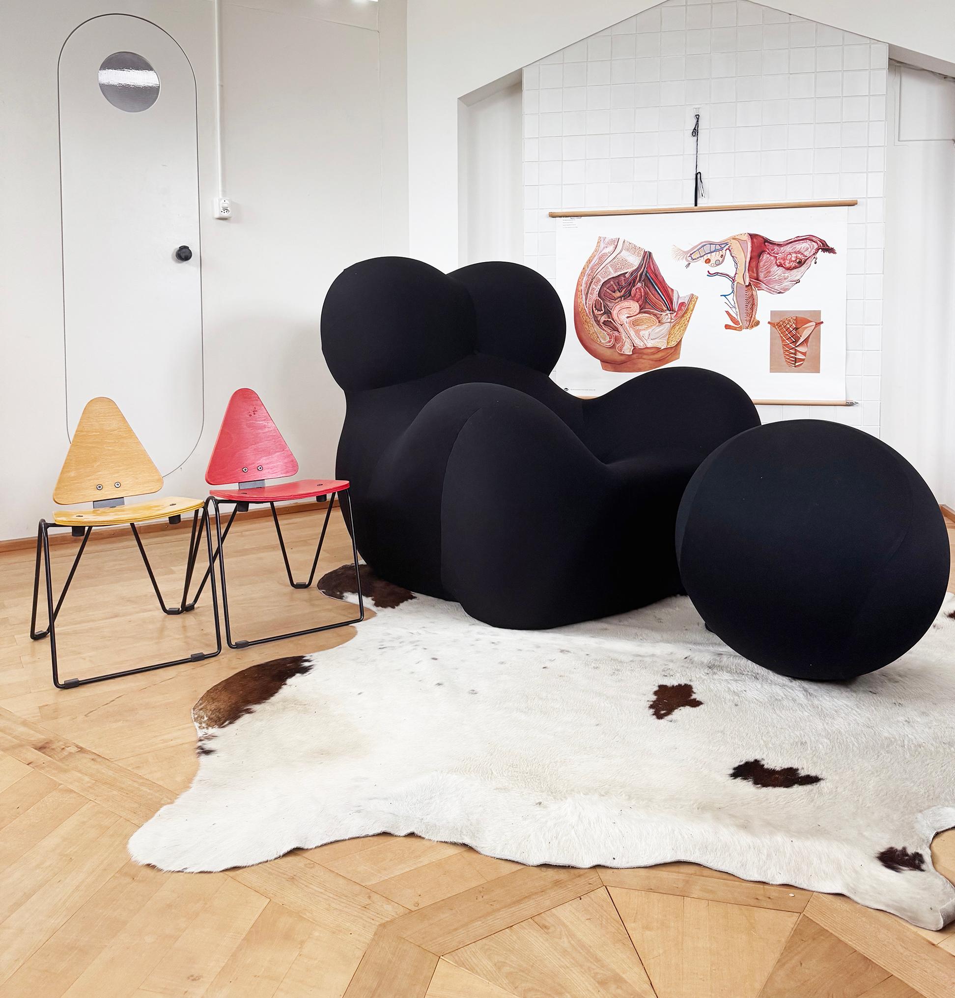 MINT Black UP5 La Big Mamma UP 2000 Chair & Up6 Ottoman Gaetano Pesce B&B Italia en vente 4