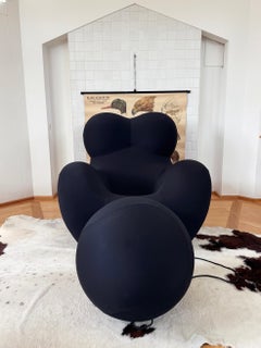 MINT Black UP5 La Big Mamma UP 2000 Sedia & UP6 Ottoman Gaetano Pesce B&B Italia
