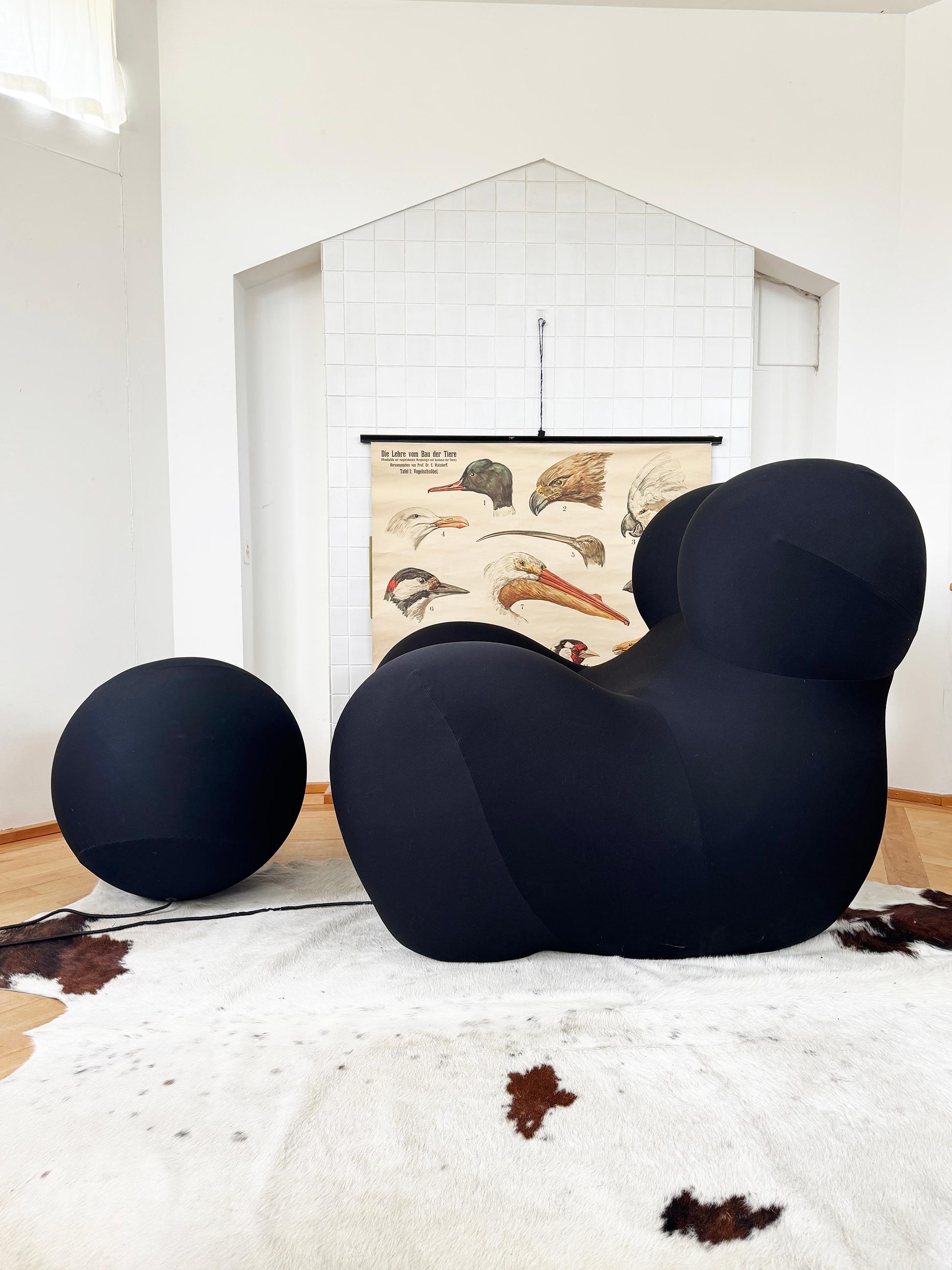 MINT Black UP5 La Big Mamma UP 2000 Chair & Up6 Ottoman Gaetano Pesce B&B Italia Excellent état - En vente à Basel, BS