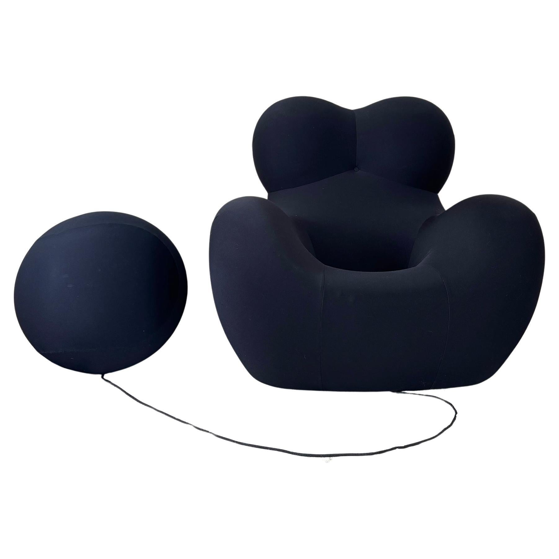 MINT Black UP5 La Big Mamma UP 2000 Chair & Up6 Ottoman Gaetano Pesce B&B Italia en vente