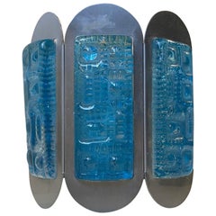 Applique murale bleu menthe de Vitrika, années 1960