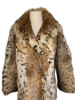 Mint Bobcat Luchs Pelzmantel Größe 4-6