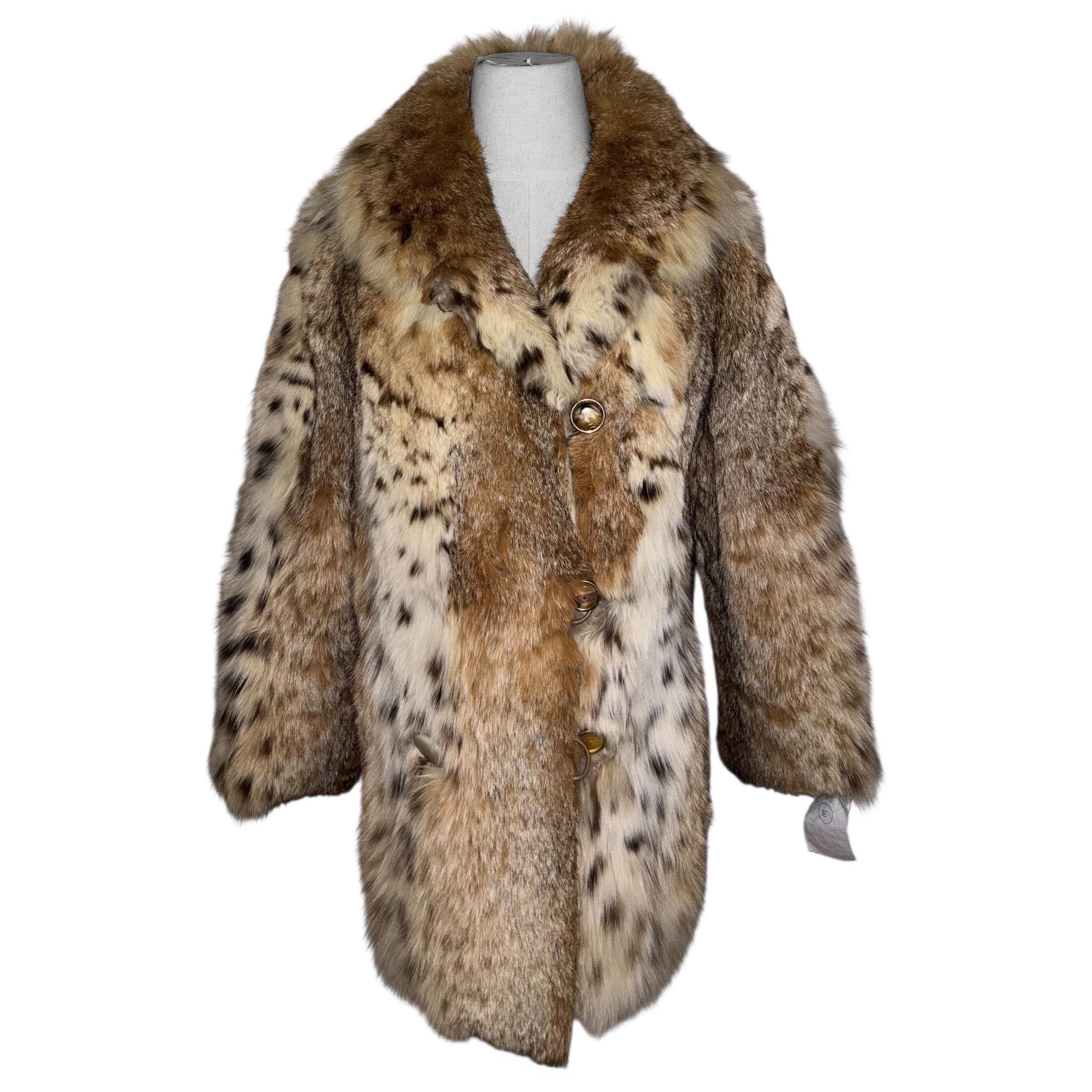 Mint bobcat lynx fur coat size 4-6