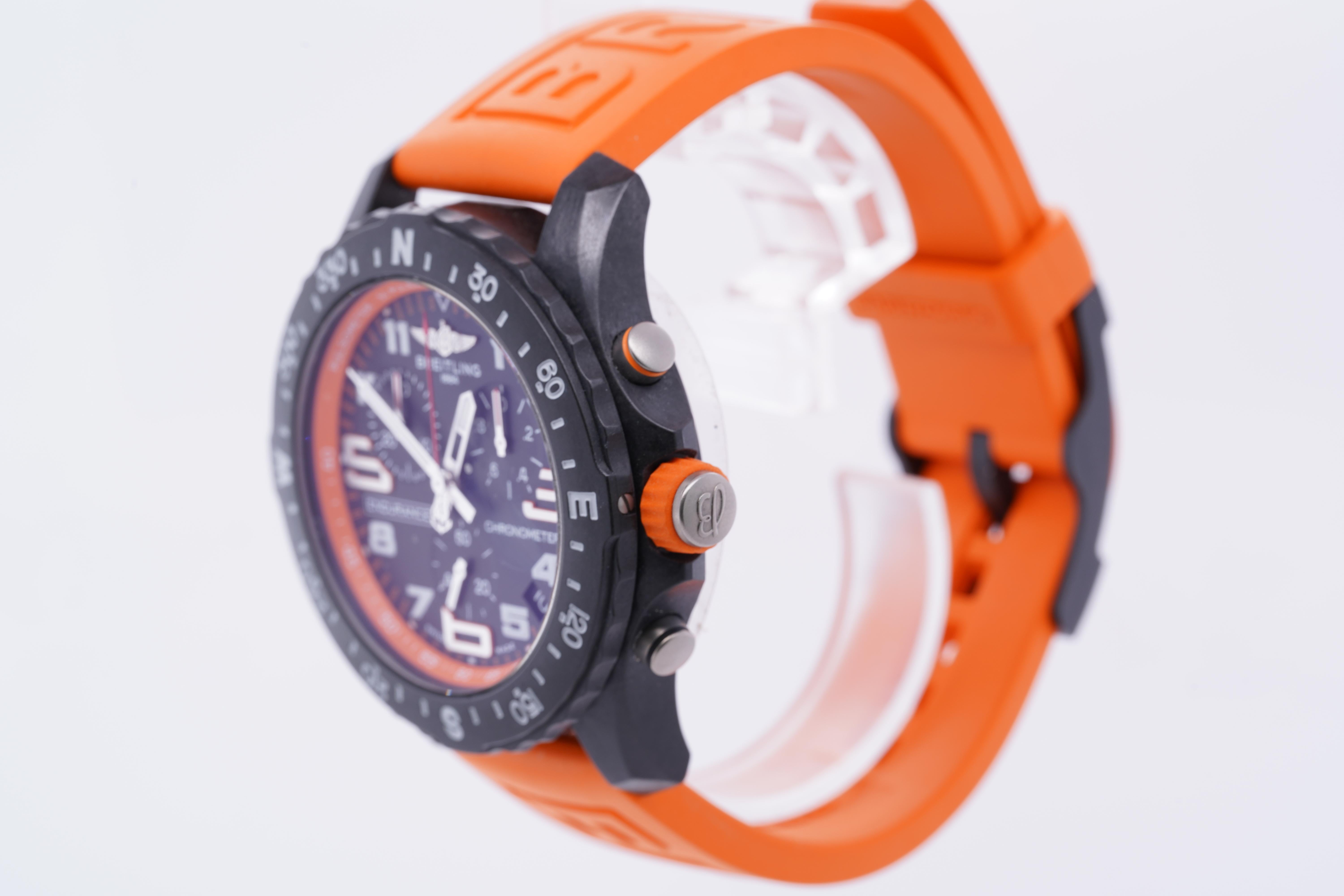 Breitling Endurance Pro Chronometer Black Dial Orange Strap X823100 5