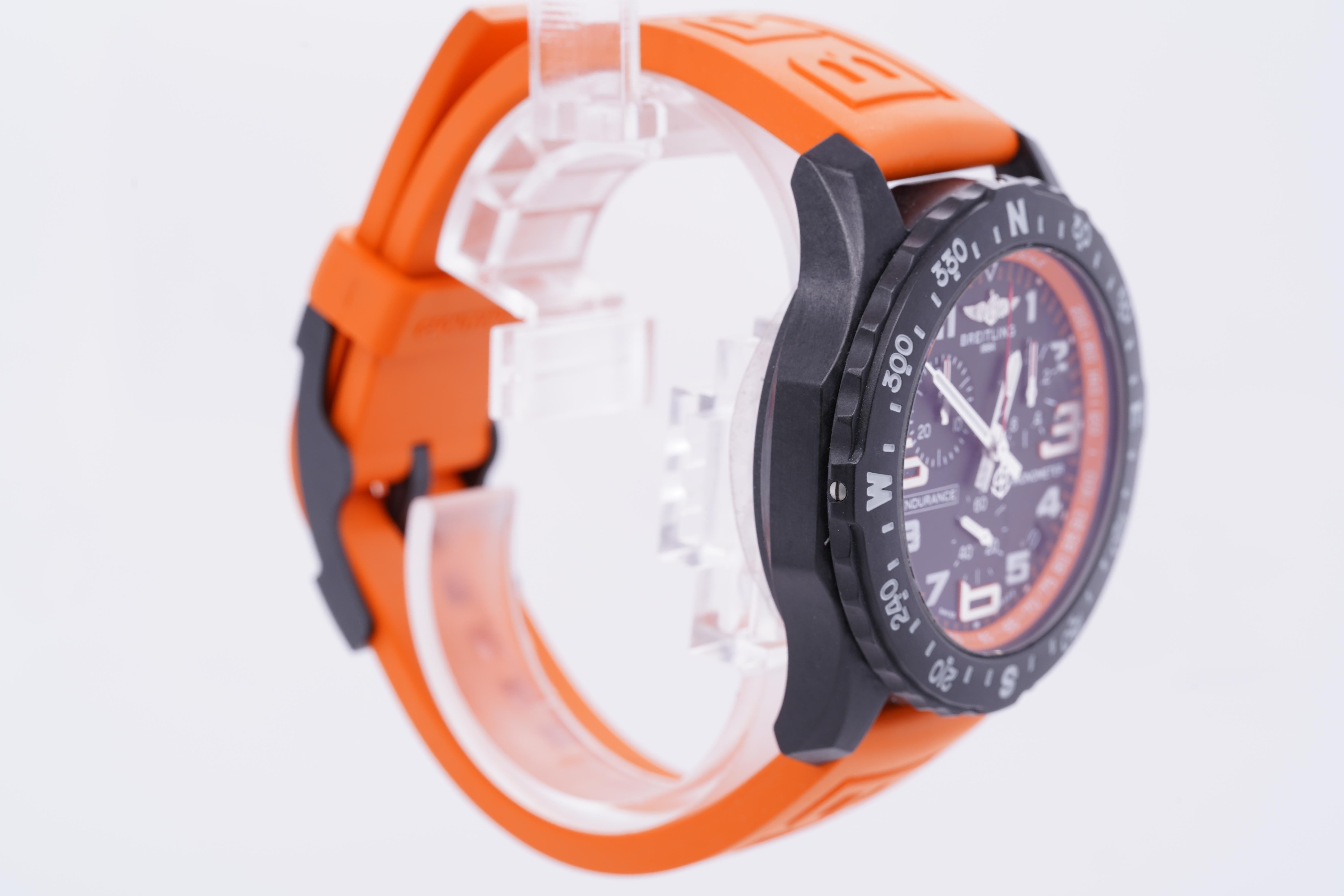 Breitling Endurance Pro Chronometer Black Dial Orange Strap X823100 6