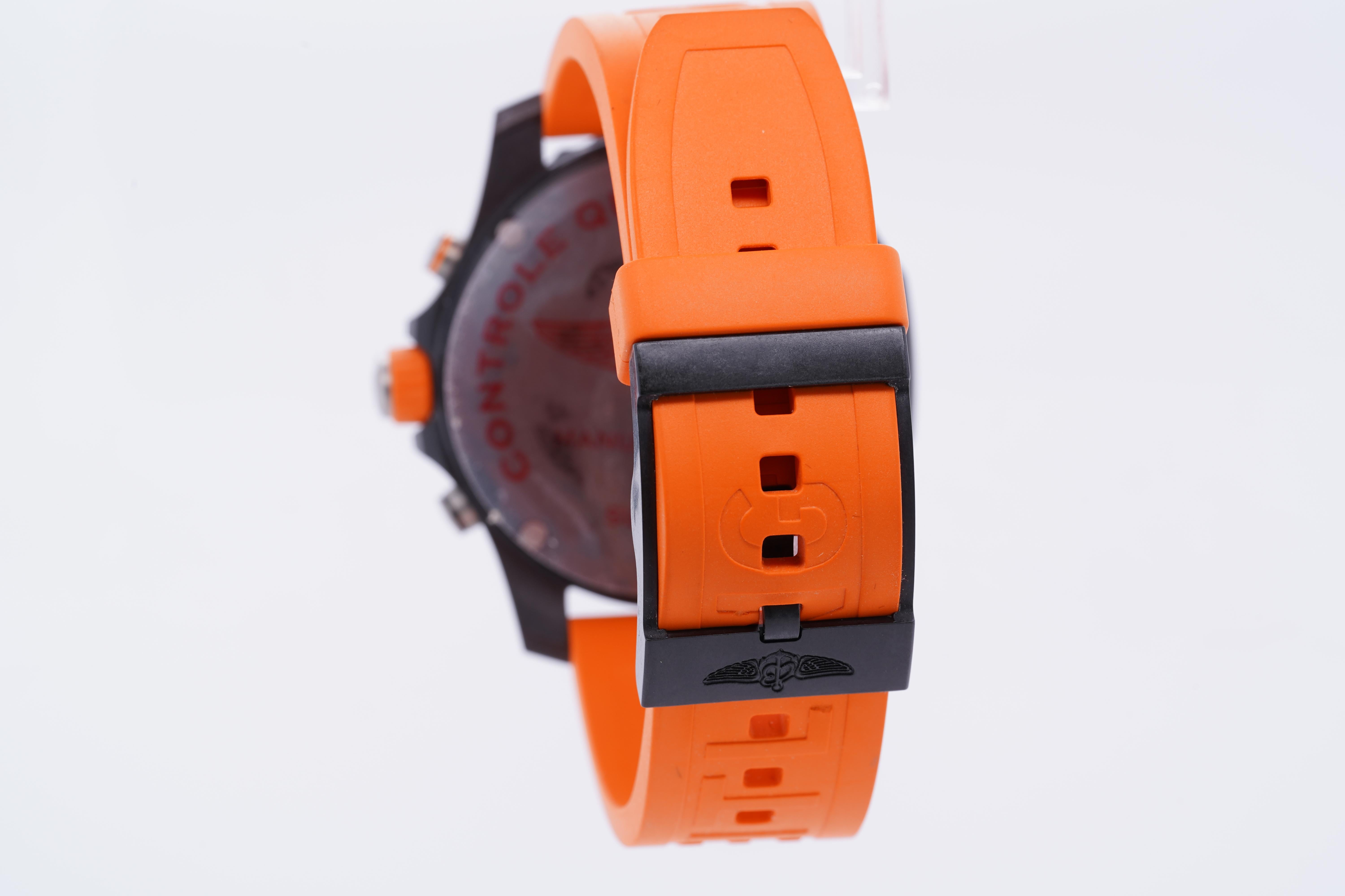 Breitling Endurance Pro Chronometer Black Dial Orange Strap X823100 7