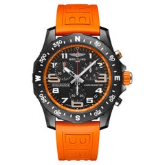 Breitling Endurance Pro Chronometer Schwarzes Zifferblatt Oranges Riemen X823100