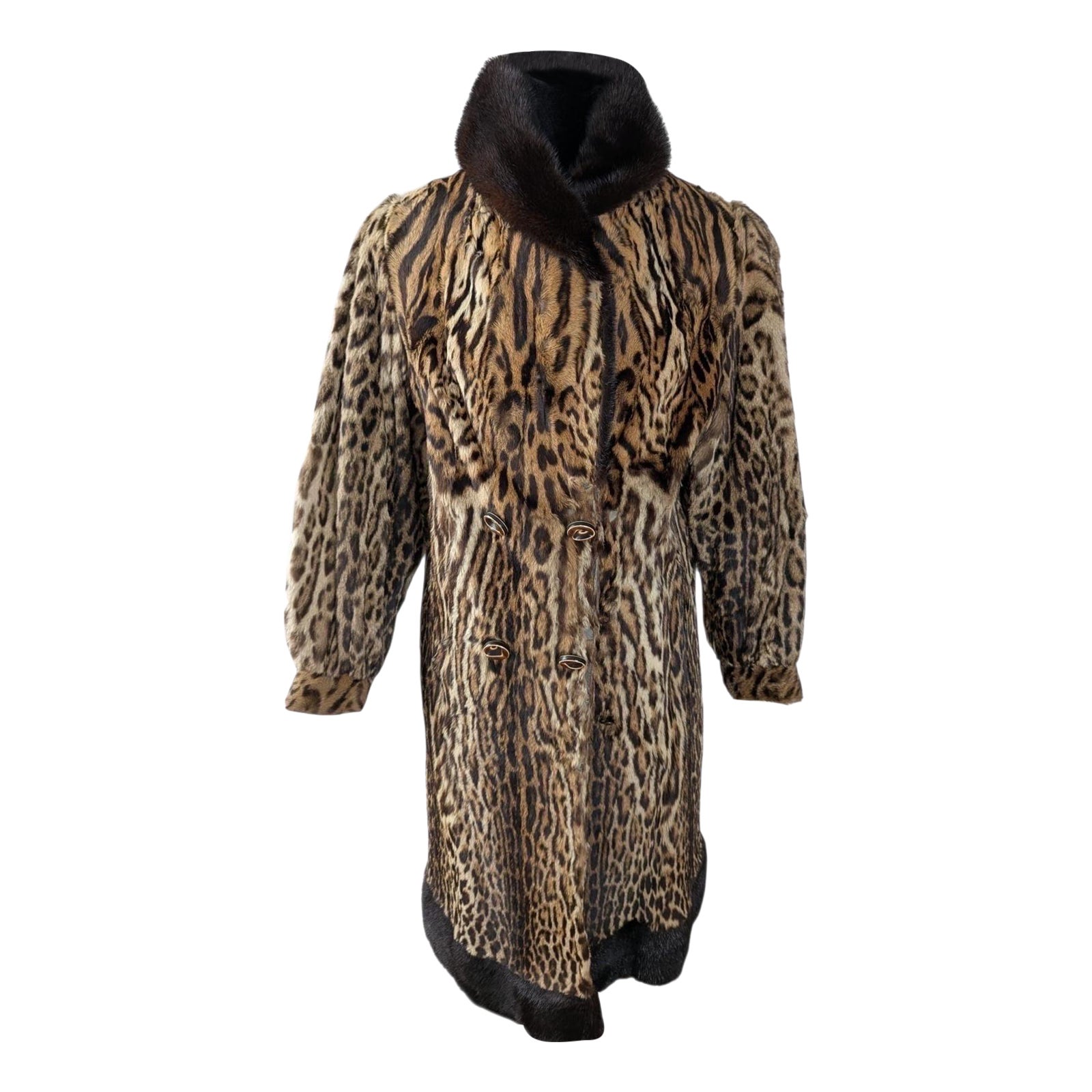 Manteau de fourrure d
ocelot mature Coates Taille 8/M