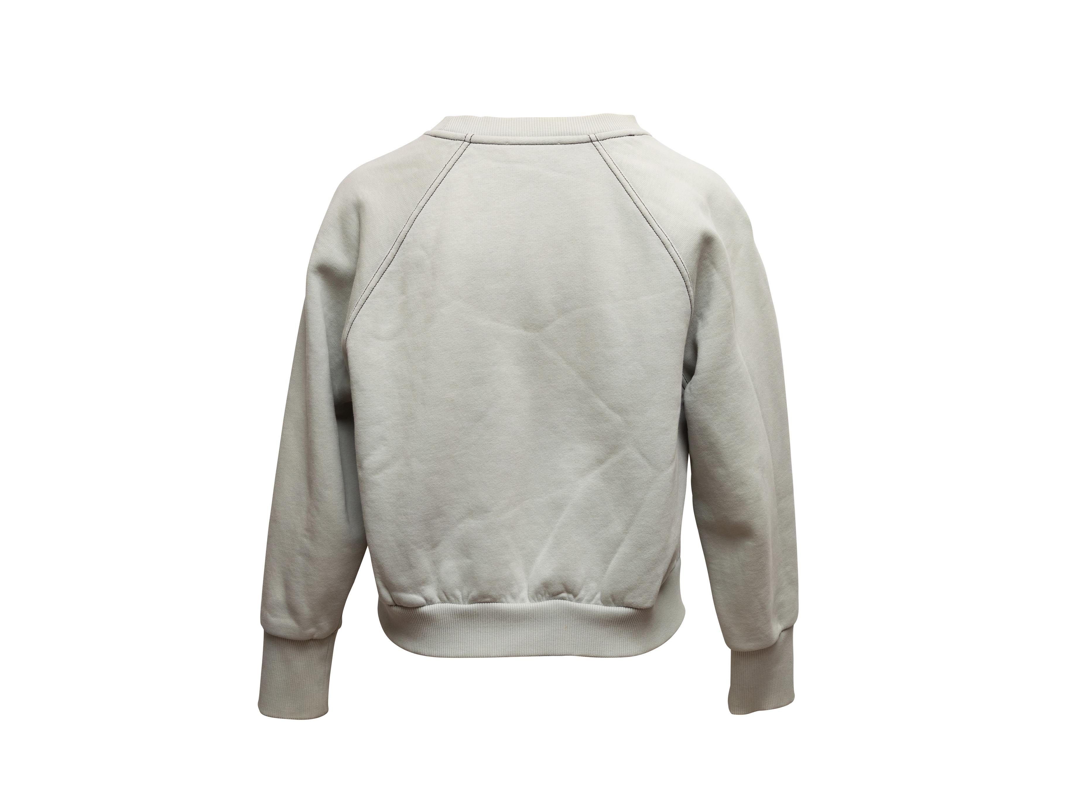 Mint Burberry Sweatshirt mit Rundhalsausschnitt Größe US M (Grau) im Angebot
