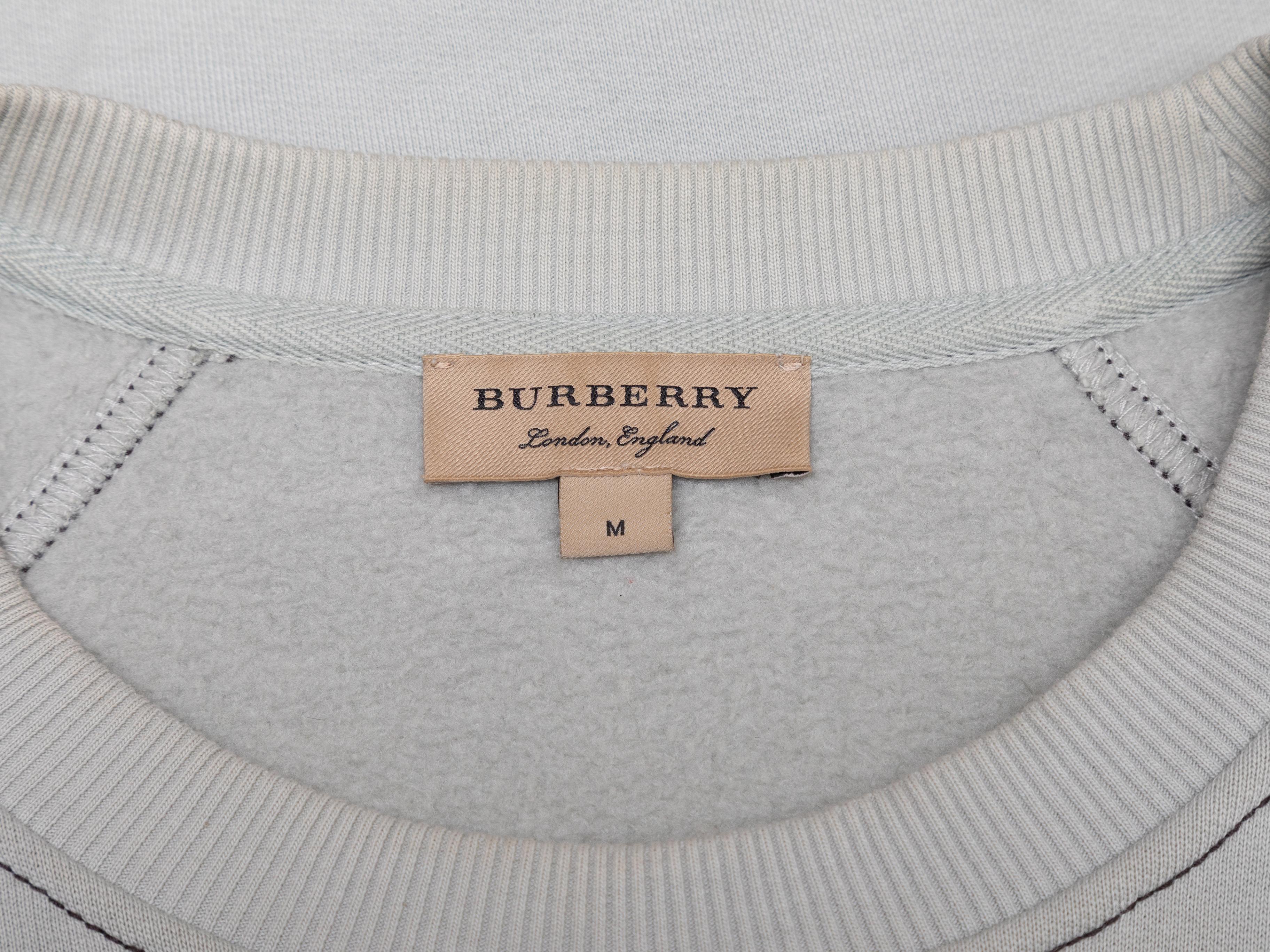 Mint Burberry Sweatshirt mit Rundhalsausschnitt Größe US M im Zustand „Gut“ im Angebot in New York, NY